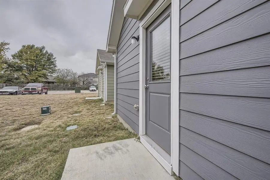 Rear view of property