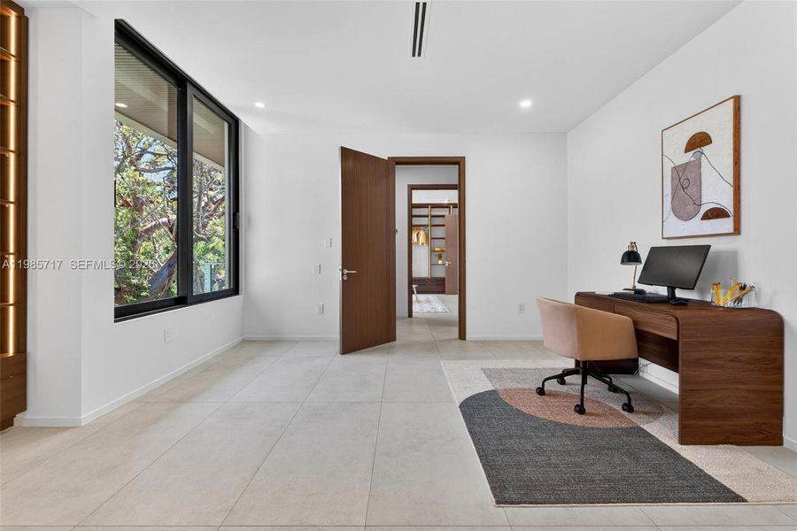 Furnished interior view inside a new home in , Miami (Image 61).