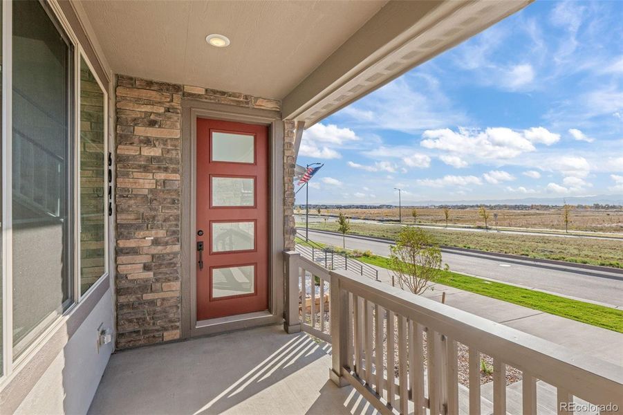 Exterior details and patio area of a home in Painted Prairie, Aurora (Image 24). Exterior details and patio area of a home in Painted Prairie, Aurora (Image 24).