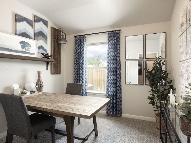 Furnished interior view inside a new home in Remington Ranch, San Antonio (Image 10).