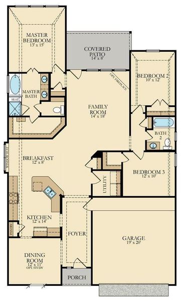 2D floor plan layout of this home in Bridgeland, Cypress, TX (Image 2). 2D floor plan layout of this home in Bridgeland, Cypress, TX (Image 2).