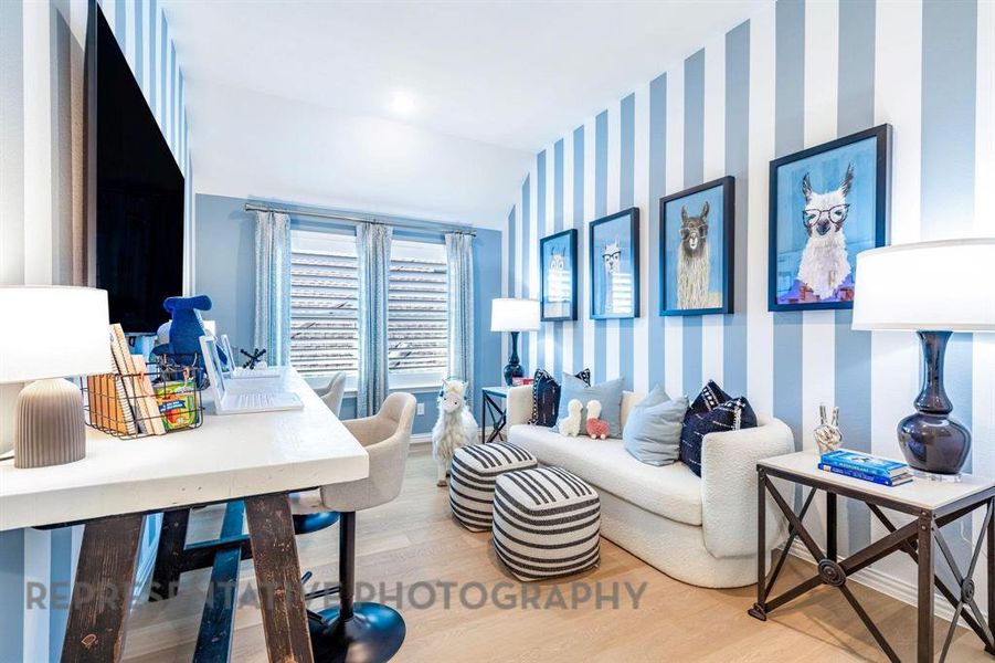 Furnished interior view inside a new home in Star Trail, Prosper (Image 18).