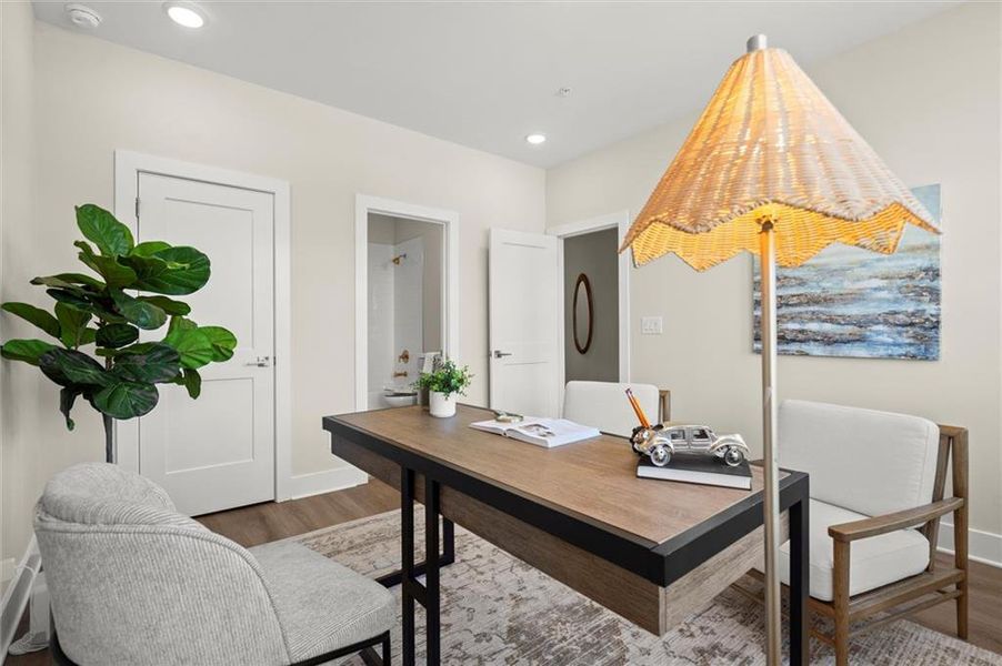 Furnished interior view inside a new home in , Alpharetta (Image 16). Furnished interior view inside a new home in , Alpharetta (Image 16).