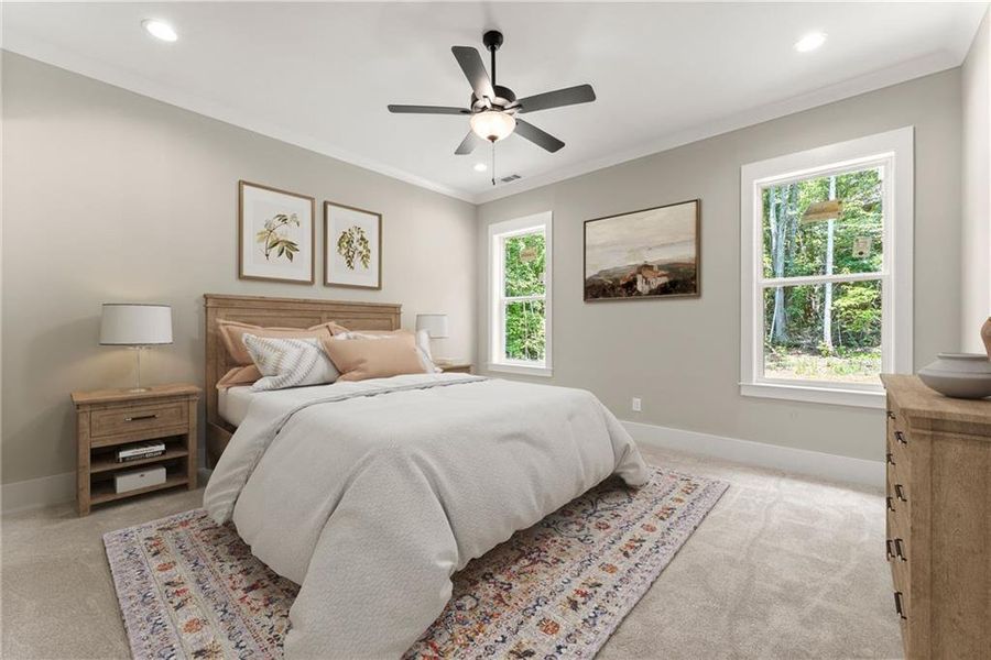 Furnished interior view inside a new home in , Cleveland (Image 32).