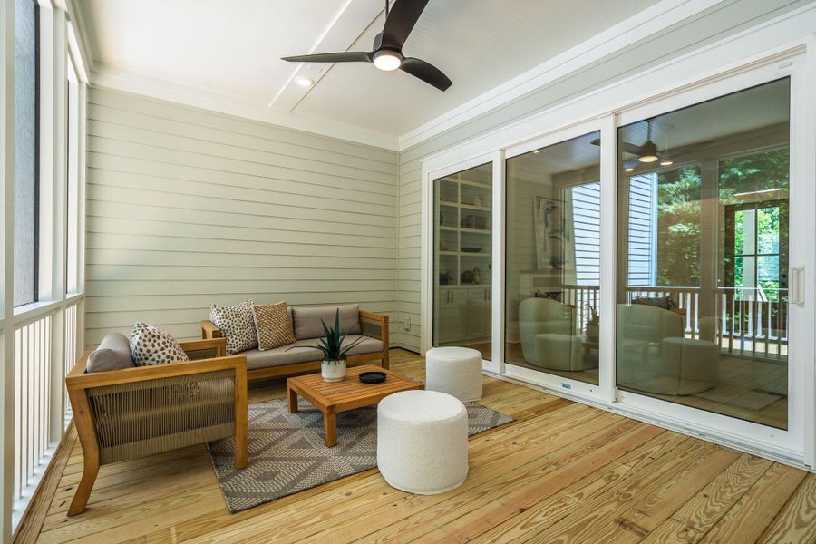 Exterior details and patio area of a home in , Charleston (Image 29).