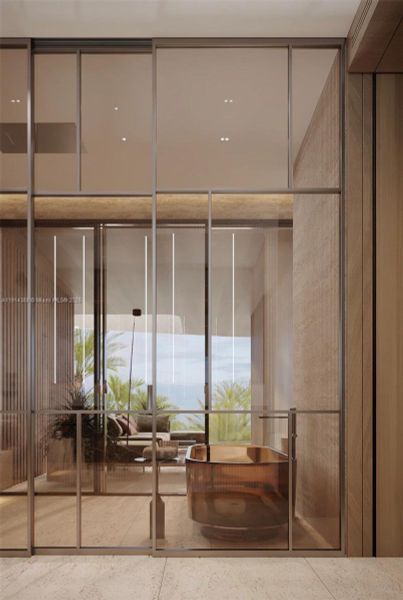 Furnished interior view inside a new home in , Miami Beach (Image 10).