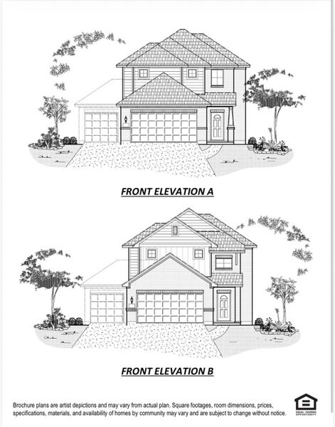 Exterior rendering of this home design in Rollingbrook Estates, Baytown, TX (Image 5).
