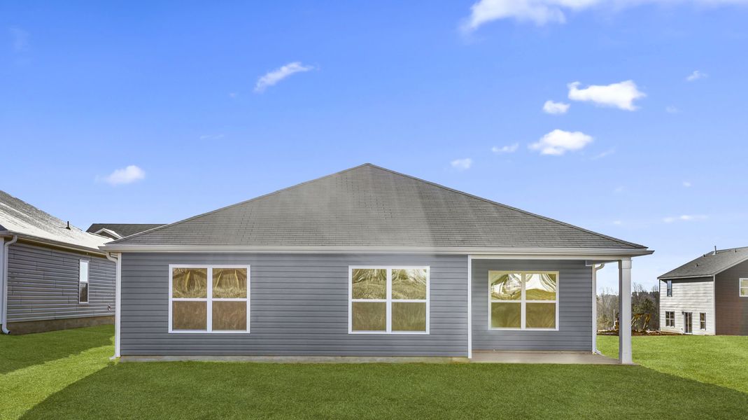 Exterior details and patio area of a home in Bentley Park, Greenwood (Image 3). Exterior details and patio area of a home in Bentley Park, Greenwood (Image 3).