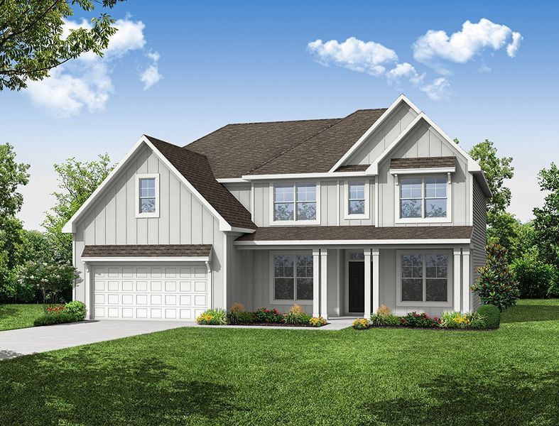 Representative exterior photo of a completed home built from the Charleston by Eastwood Homes in Arbordale Reserve, Blythewood, SC (Image 10). Representative exterior photo of a completed home built from the Charleston by Eastwood Homes in Arbordale Reserve, Blythewood, SC (Image 10).