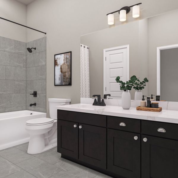 Representative furnished interior of a home built from the Rosedale by Tri Pointe Homes in Lariat, Liberty Hill (Image 23).