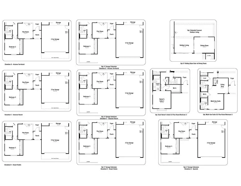 2D floor plan layout of this home in Estrella, Goodyear, AZ (Image 3).