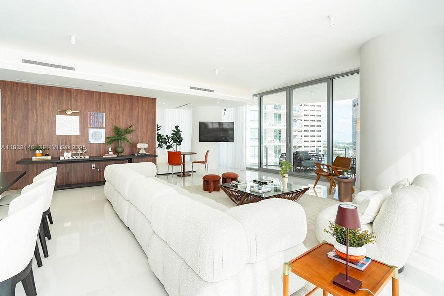 Furnished interior view inside a new home in , Miami (Image 4).