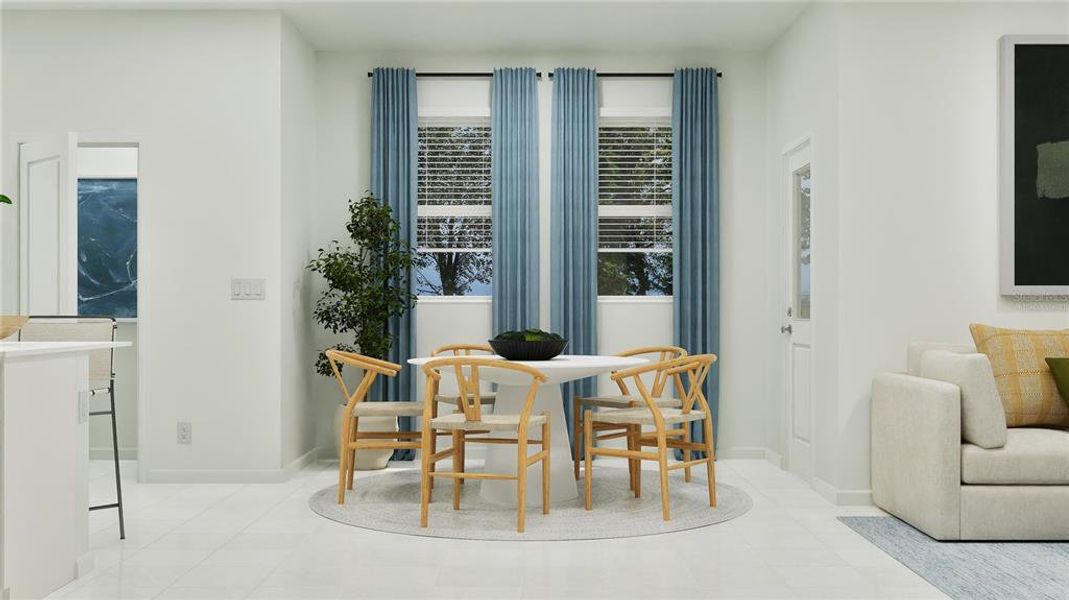 Virtually staged. Dining Virtually staged. Dining