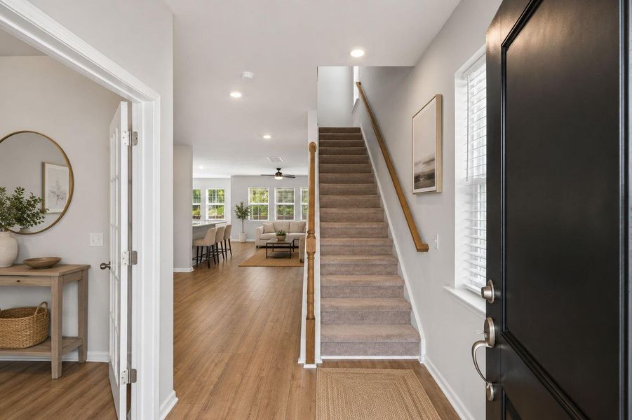 Furnished interior view inside a new home in Sweetgrass at Summers Corner, Summerville (Image 8).