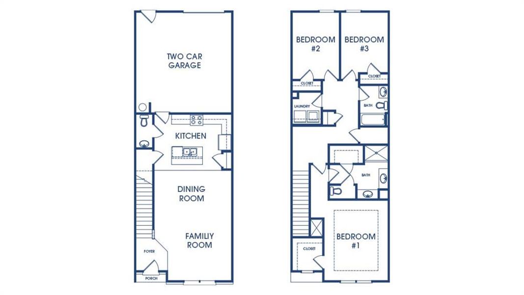 2D floor plan layout of this home in Echo Glen, Stockbridge, GA (Image 3).