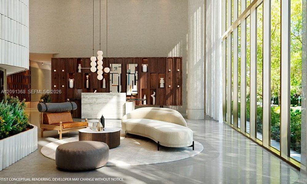 Furnished interior view inside a new home in , Miami (Image 5).