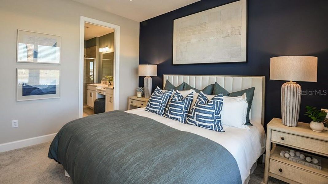 Furnished interior view inside a new home in Esplanade at McKinnon Groves, Winter Garden (Image 15).