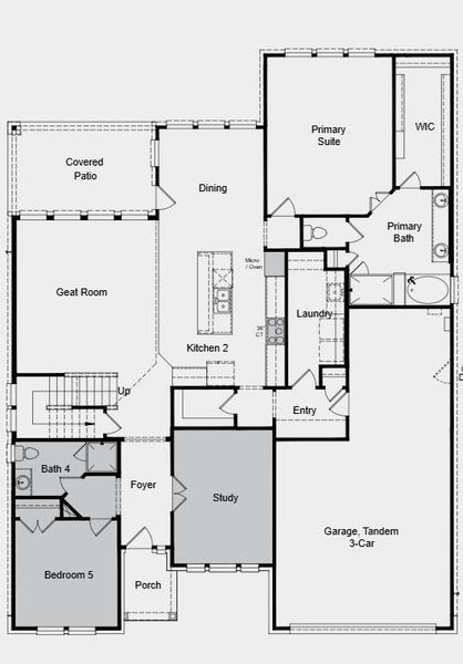 Additional Highlights include: bedroom 5 and bath 4 downstairs, study, and gourmet kitchen.