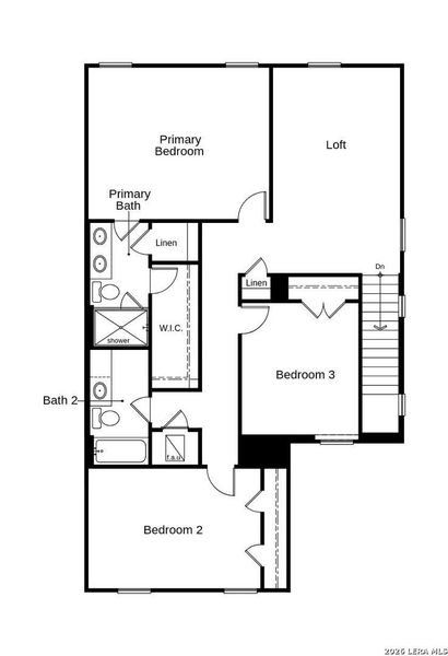 2D floor plan layout of this home in Southton Cove, Elmendorf, TX (Image 3).