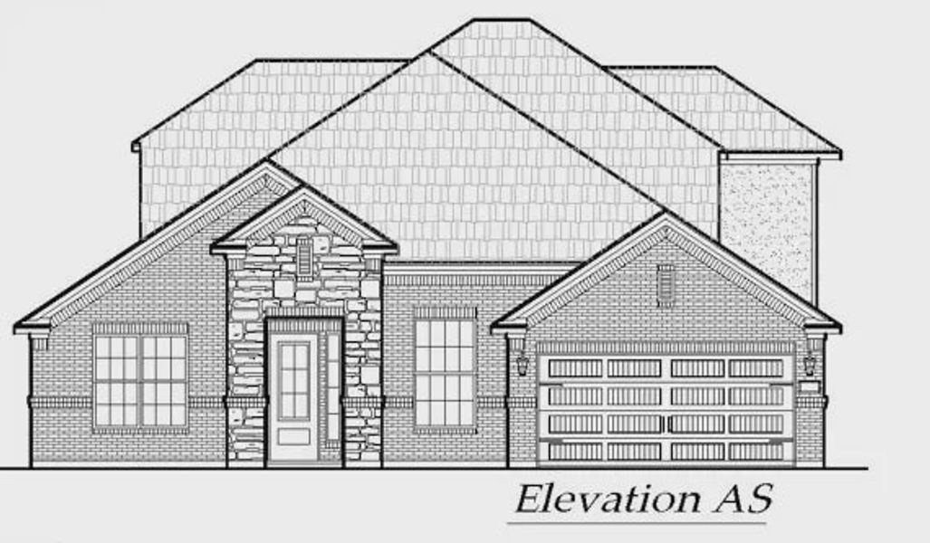 Exterior rendering of this home design in Lakeview Heights, Azle, TX (Image 3).