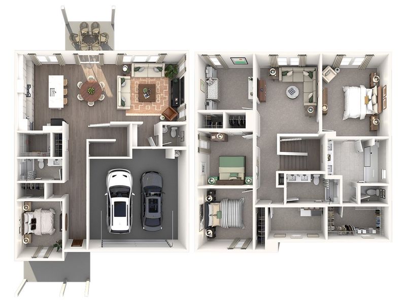 2D floor plan layout for the Marley by Meritage Homes in Mansker Farms - Bronze Series, Hendersonville, TN (Image 4). 2D floor plan layout for the Marley by Meritage Homes in Mansker Farms - Bronze Series, Hendersonville, TN (Image 4).
