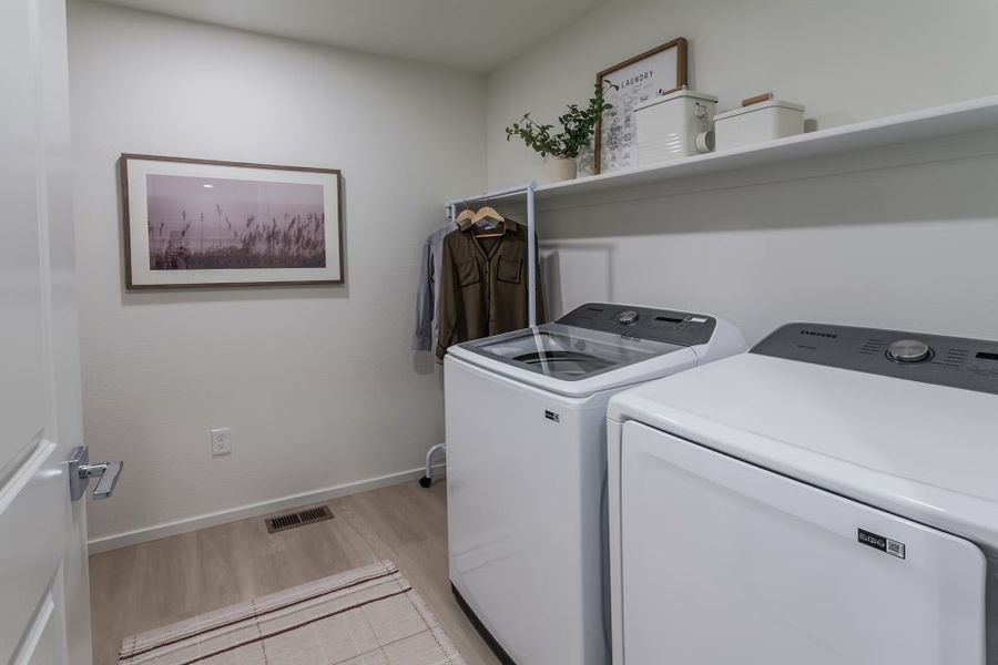 Representative furnished interior of a home built from the Oakley by Hartford Homes in Trailside Story Collection - Single Family Homes, Timnath (Image 26).