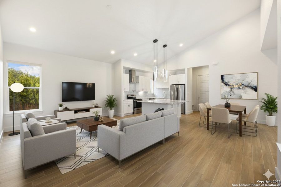 Furnished interior view inside a new home in , Blanco (Image 8).