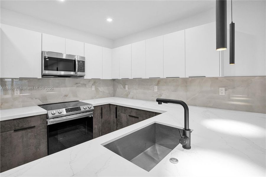 Furnished interior view inside a new home in , Miami (Image 9).