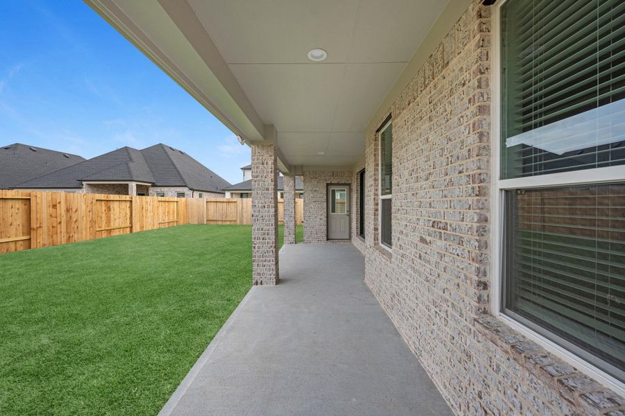 Exterior details and patio area of a home in Morton Creek Ranch, Katy (Image 3). Exterior details and patio area of a home in Morton Creek Ranch, Katy (Image 3).