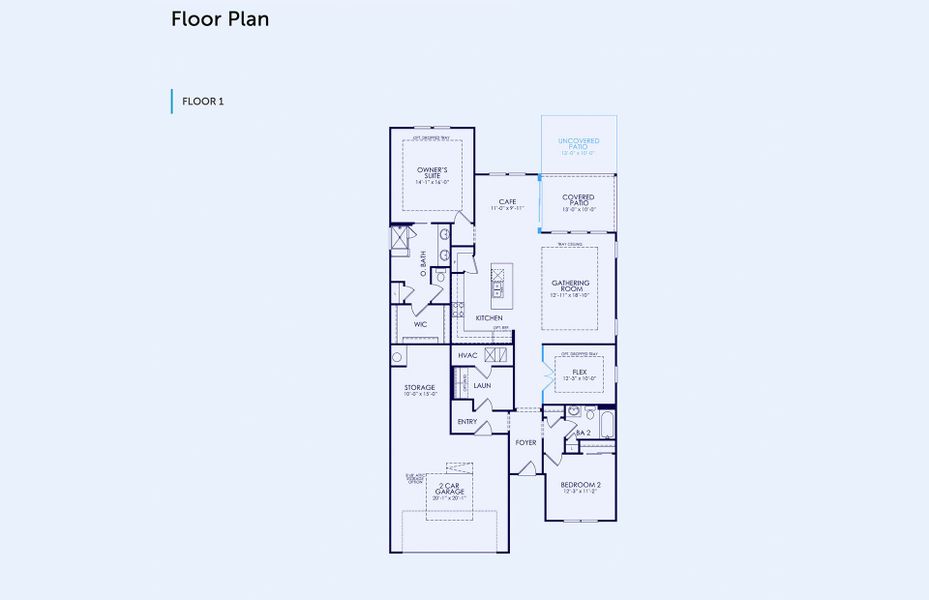 2D floor plan layout of this home in Del Webb Savannah at Heartwood, Richmond Hill, GA (Image 3). 2D floor plan layout of this home in Del Webb Savannah at Heartwood, Richmond Hill, GA (Image 3).