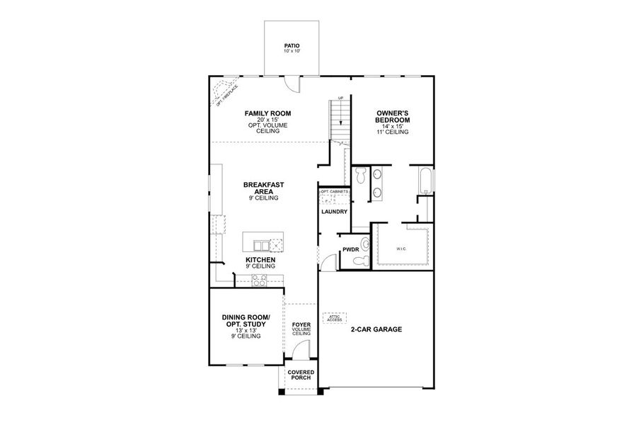 2D floor plan layout of this home in Aster Park, McKinney, TX (Image 3). 2D floor plan layout of this home in Aster Park, McKinney, TX (Image 3).