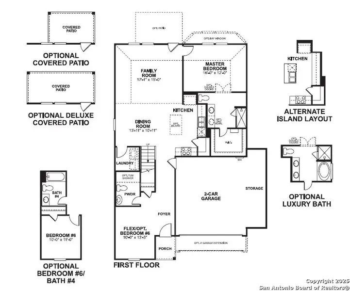 2D floor plan layout of this home in Agave, San Antonio, TX (Image 5).