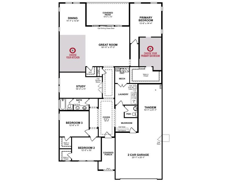2D floor plan layout of this home in Montana Vista - Summit: Summit, Buckeye, AZ (Image 4).