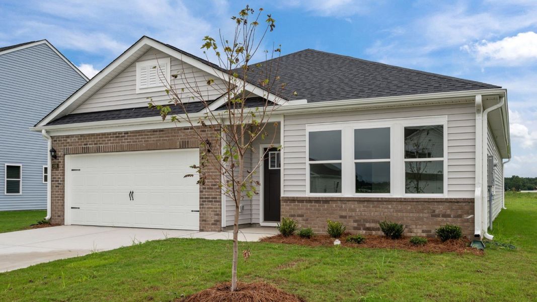 Front exterior of a new home in East Ridge, Ayden, NC, highlighting curb appeal (Image 15).