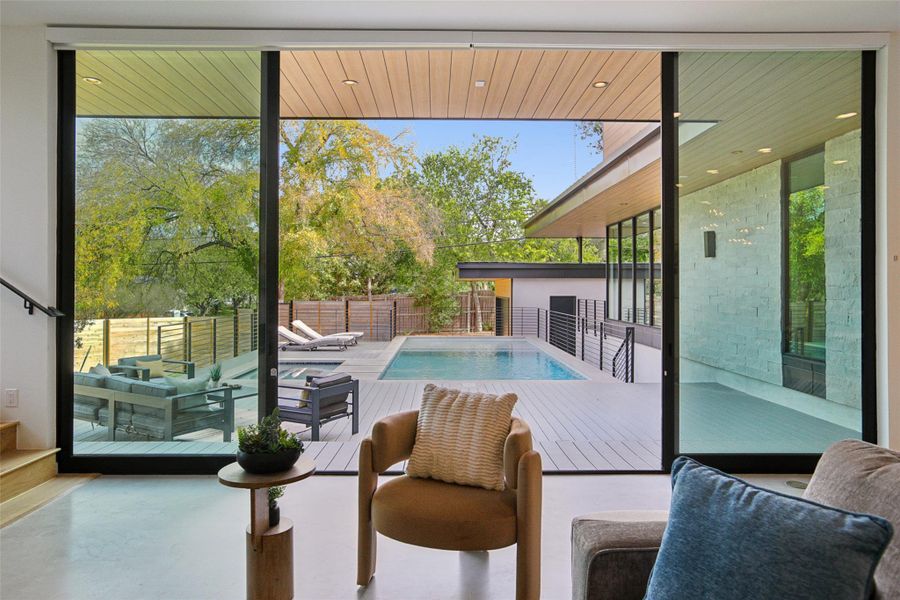 Exterior details and patio area of a home in , Austin (Image 22). Exterior details and patio area of a home in , Austin (Image 22).