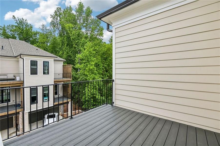 Exterior details and patio area of a home in Byers Park, Alpharetta (Image 25).