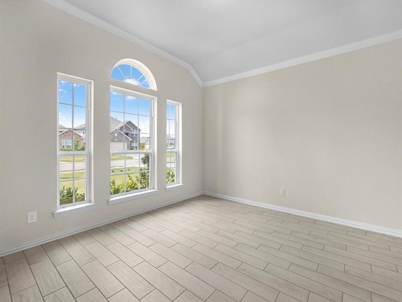 A room with windows. A room with windows.