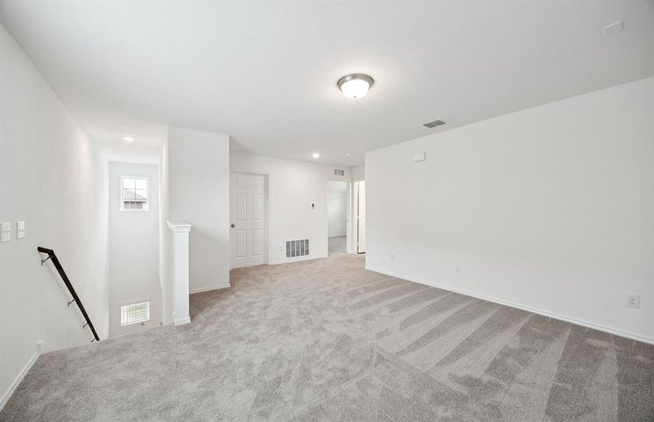 Spacious game room on second level