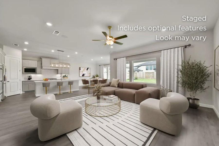 Furnished interior view inside a new home in WILDTREE 60', Montgomery (Image 7).