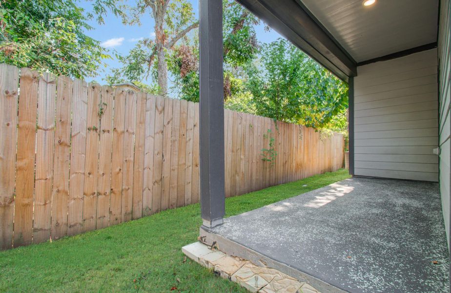 Exterior details and patio area of a home in , Houston (Image 3). Exterior details and patio area of a home in , Houston (Image 3).