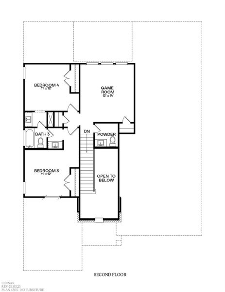 2D floor plan layout of this home in Scotts Bend, Baytown, TX (Image 3).