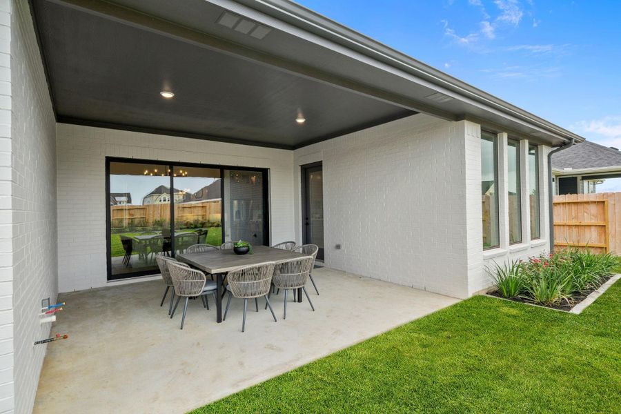 Extended covered patio *Representative photo of a furnished model of the same plan*