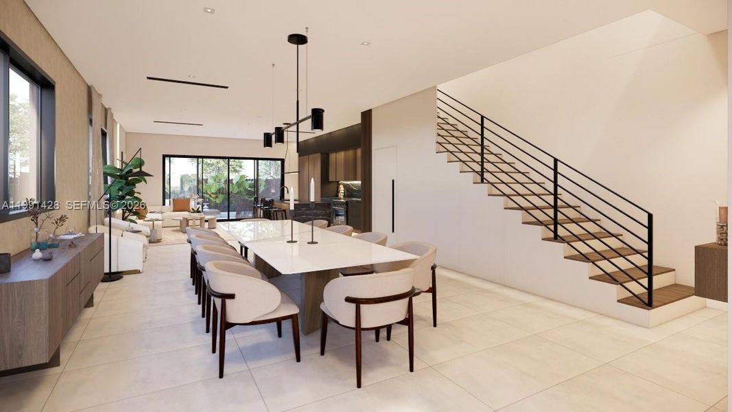 Furnished interior view inside a new home in , Miami (Image 10). Furnished interior view inside a new home in , Miami (Image 10).