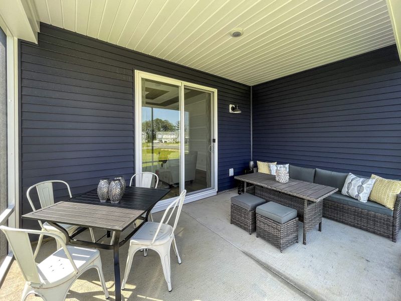 Exterior details and patio area of a home in Traditions at Carolina Forest, Myrtle Beach (Image 2). Exterior details and patio area of a home in Traditions at Carolina Forest, Myrtle Beach (Image 2).