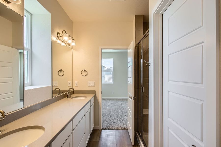 Representative furnished interior of a home built from the Pintail by View Homes in Buffalo Highlands – Commerce City, Commerce City (Image 9).