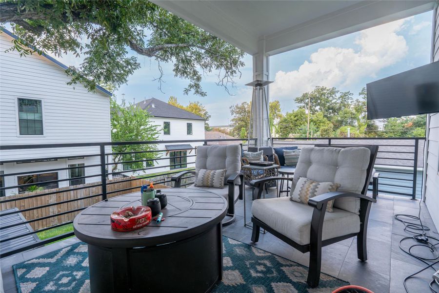 Upstairs balcony Upstairs balcony