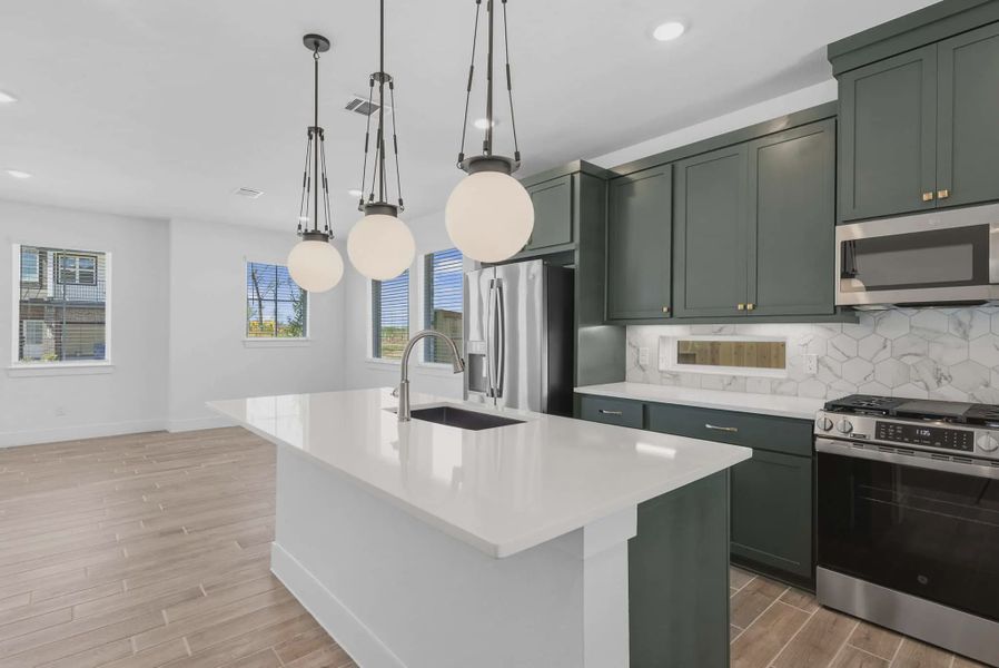 Representative furnished interior of a home built from the Dillon by Chesmar Homes in Sienna Courtyard, Missouri City (Image 7).