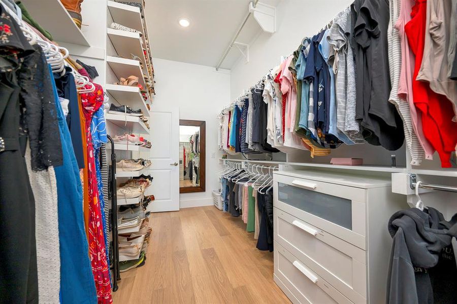 Large primary closet Large primary closet