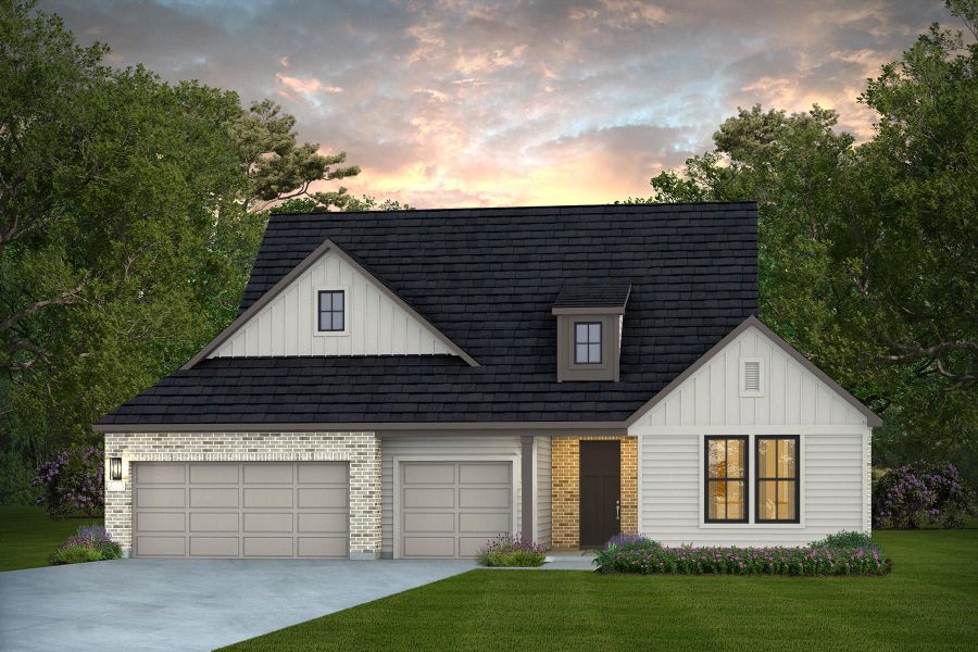 Representative exterior photo of a completed home built from the Renown by Del Webb in Del Webb Bridgeland, Cypress, TX (Image 9).