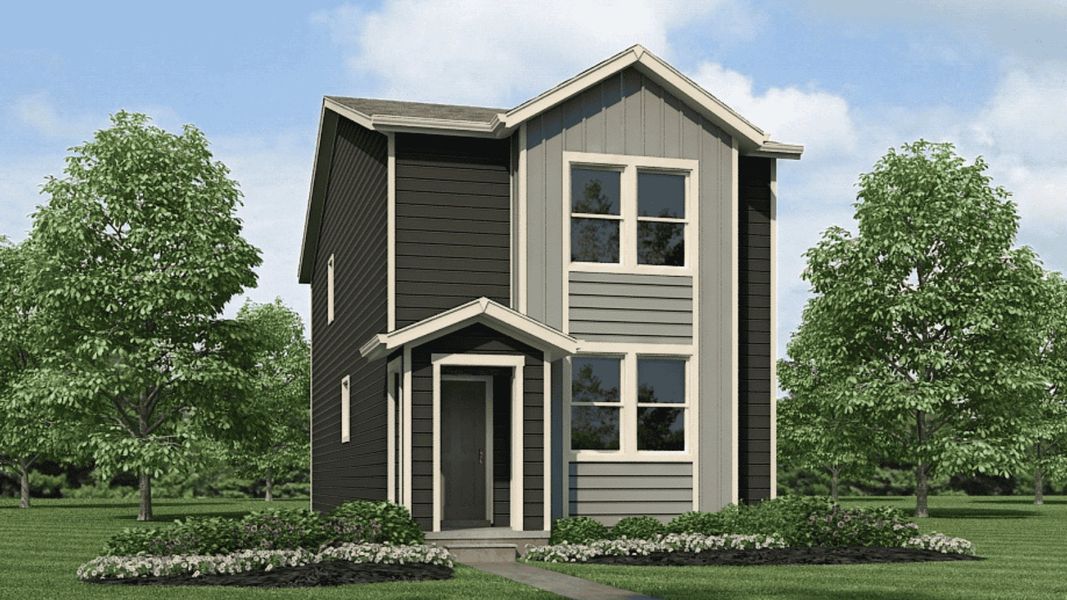 Front exterior of a new home in Tailholt, Severance, CO, highlighting curb appeal (Image 19).